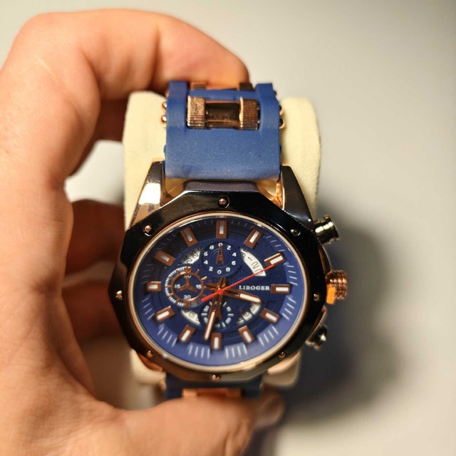 Nice Blue Metal Men’s Watch – Sleek & Modern Look! - photo 5