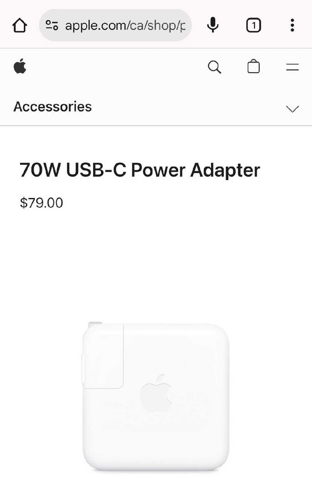 Brand New 70W USB-C MacBook Power Adapter (MQLN3AM/A) - photo 4