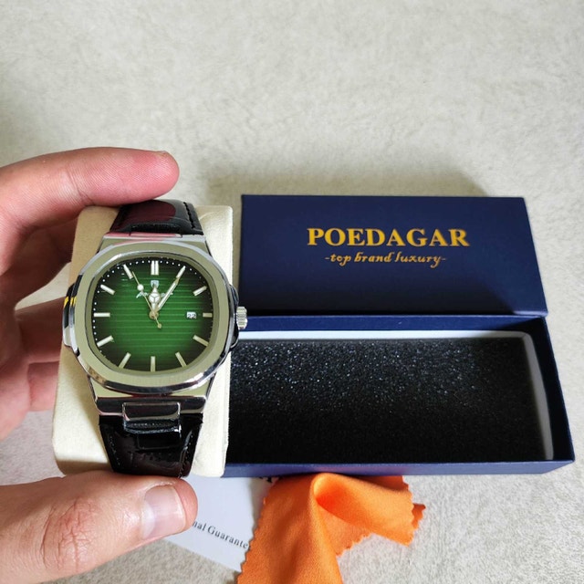 Luxury Classic Stainless Steel Watch Green Dial - photo 2