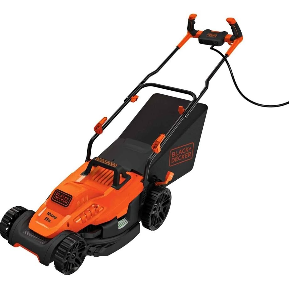 BLACK+DECKER Electric Lawn Mower 15-Inch 10-Amp Corded BEMW472BH