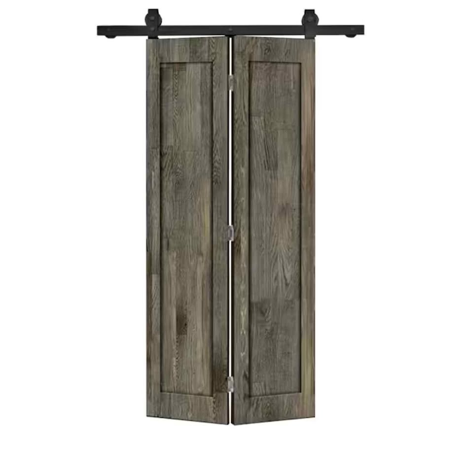 CALHOME Bi-fold Barn Door with Hardware Kit - 26x84