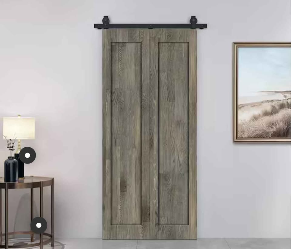CALHOME Bi-fold Barn Door with Hardware Kit - 26x84 - photo 5
