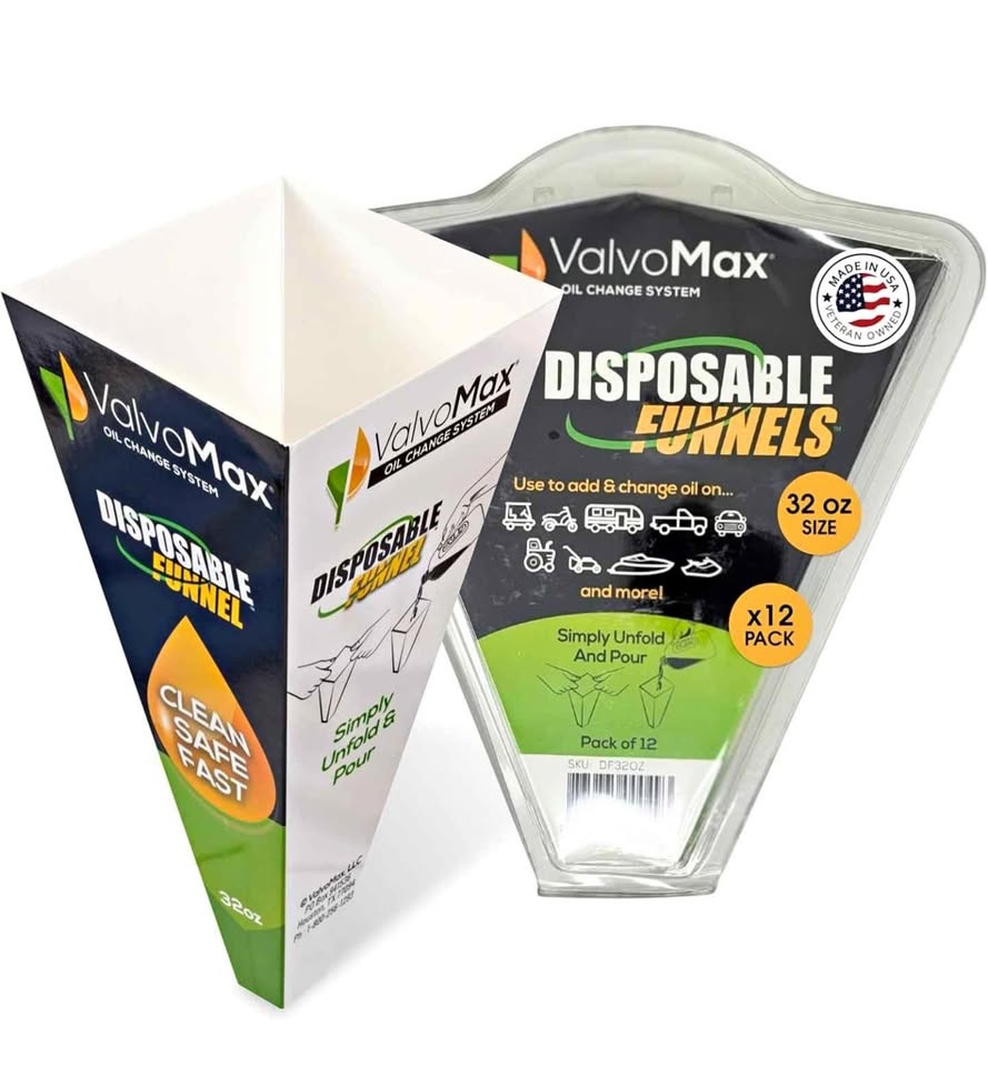 ValvoMax Disposable Funnels (12-Pack, 32oz)