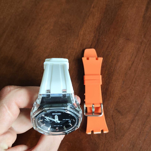 Beautiful Transparent Sport Watch with White Strap - photo 4