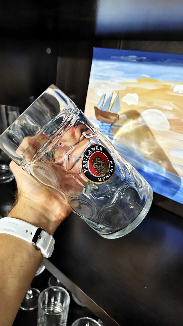 1L Paulaner München Oktoberfest Beer Glass Stein!