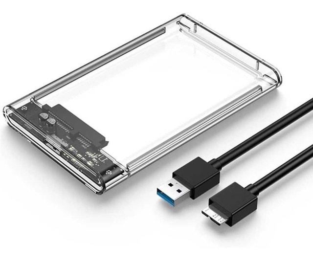 Hard Drive Enclosure USB 3.0 SATA External 2.5" HDD SSD