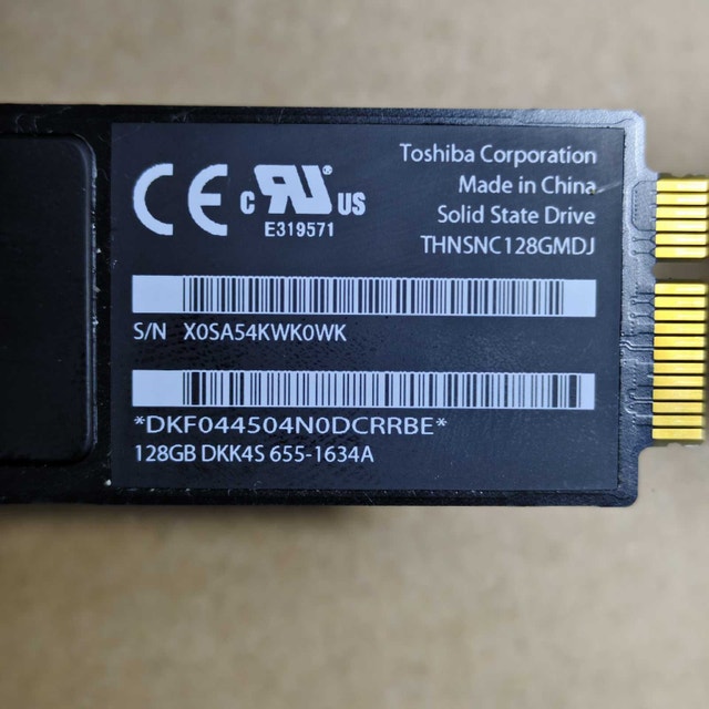 MacBook Air SSD – 128GB Toshiba (Apple Original) - photo 3