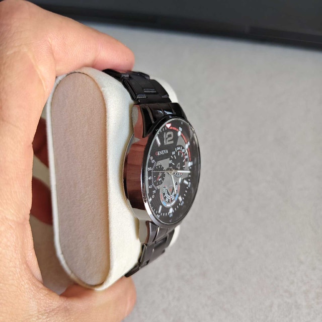 Black Stylish Slim Metal Watch - photo 2