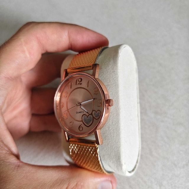 Lovely Rose Gold Hearts Women's Watch - photo 3