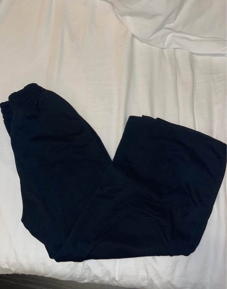 Black Cotton HM Wide Leg Sweatpants - photo 2