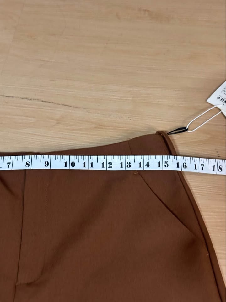 YIkeduo Brown High Waisted Cropped Pants Size 31 New with Tags - photo 4