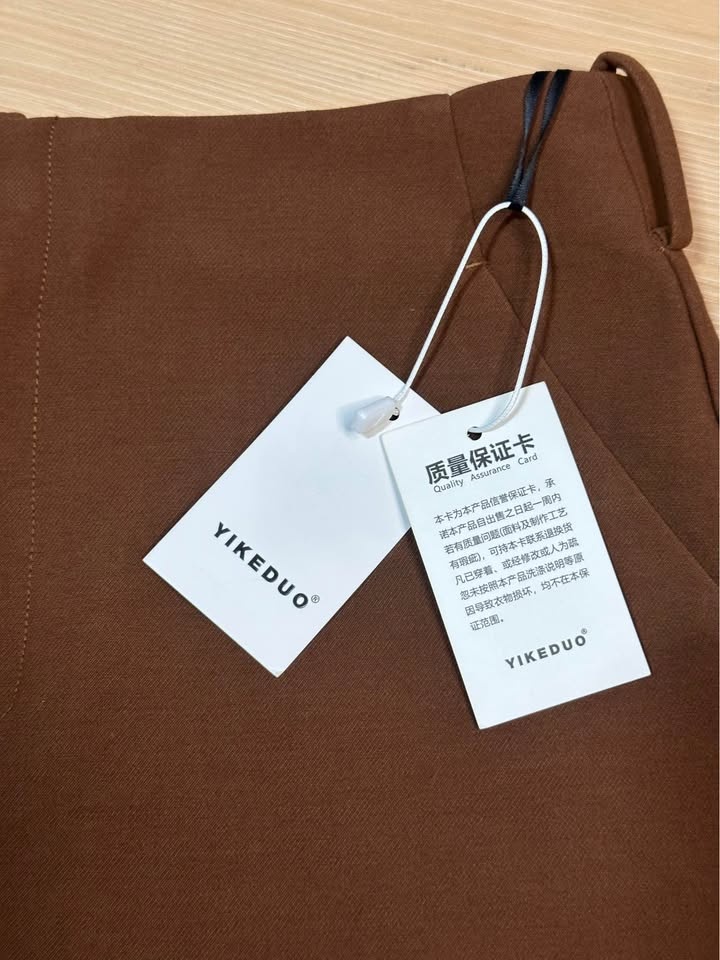 YIkeduo Brown High Waisted Cropped Pants Size 31 New with Tags - photo 5