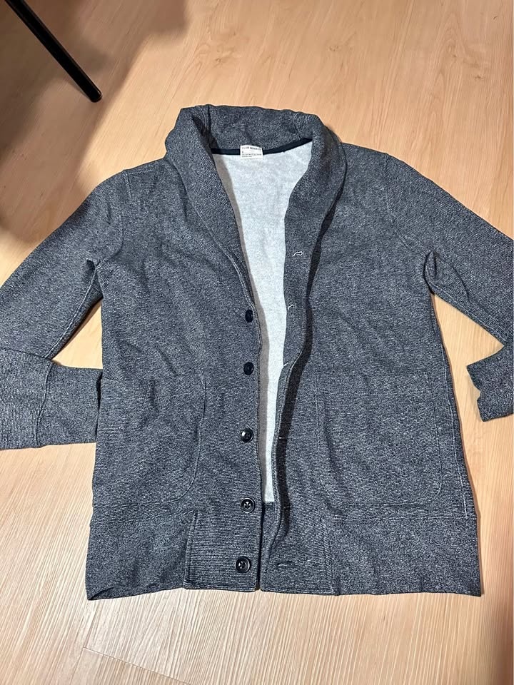 Club Monaco Grey Heathered Shawl Collar Cardigan Small