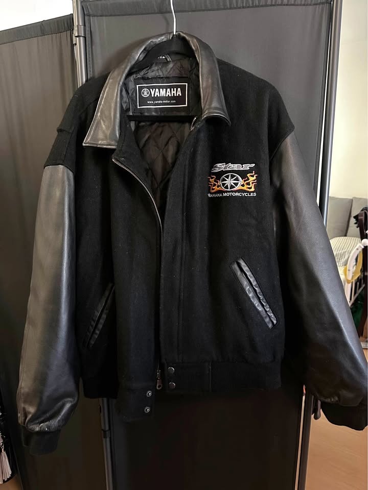 Vintage 90s Yamaha Wool Bomber Jacket XL-XXL