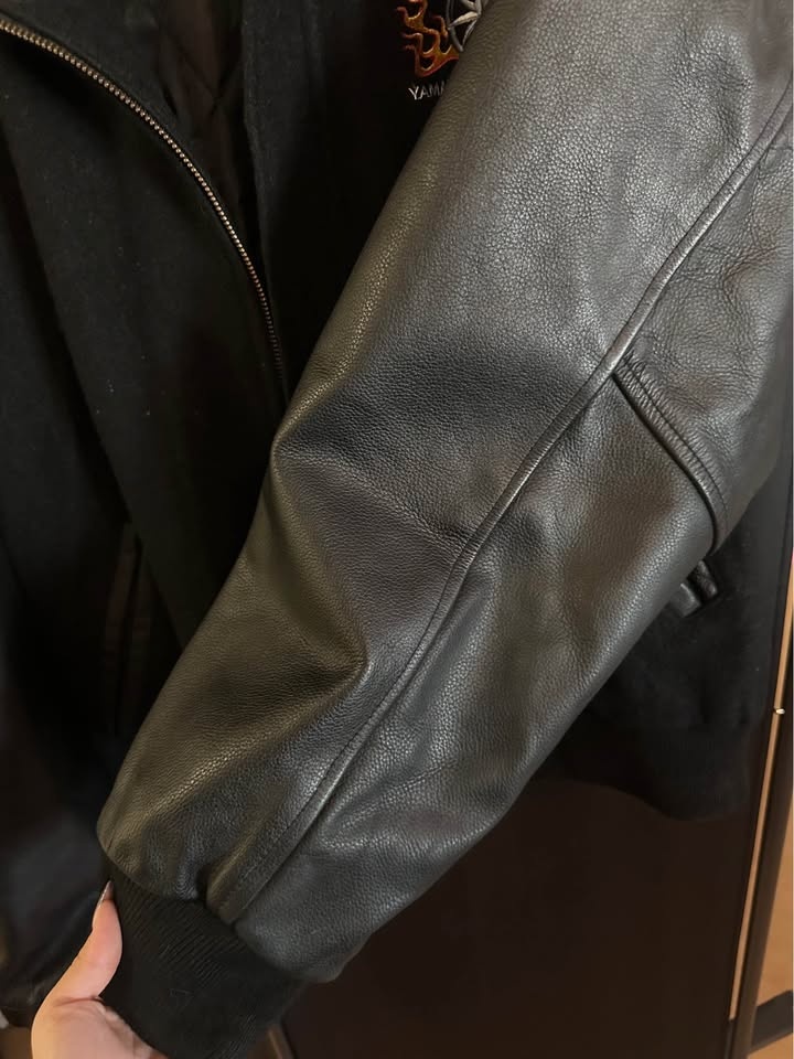 Vintage 90s Yamaha Wool Bomber Jacket XL-XXL - photo 4