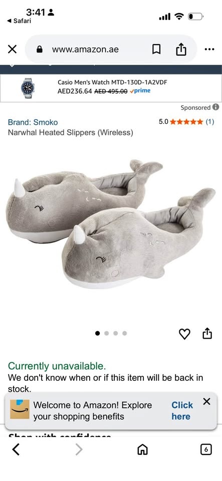 Smoko Narwhal Heated Slippers (Wireless)