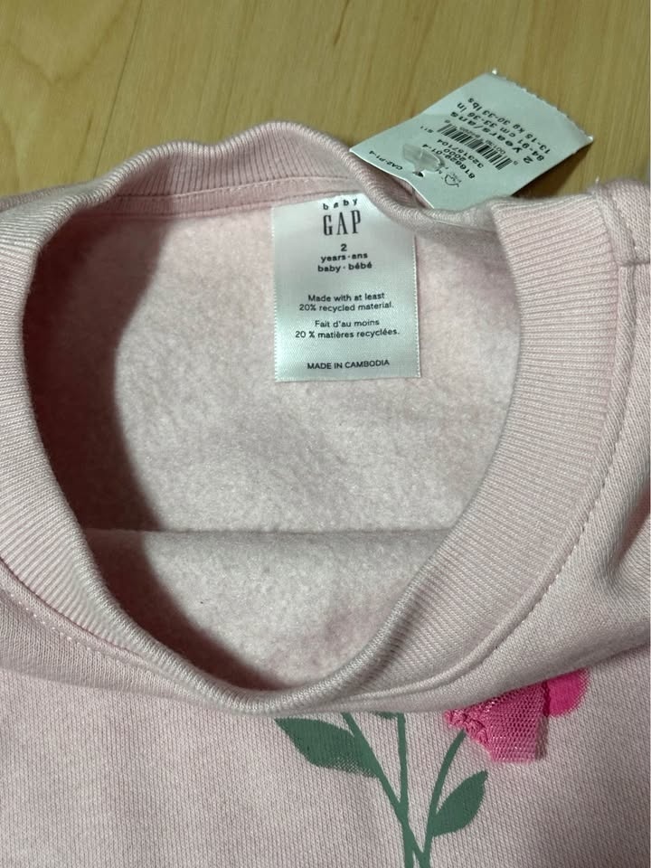 Baby GAP Pink Floral Top Skirt Set 2 Years - photo 4