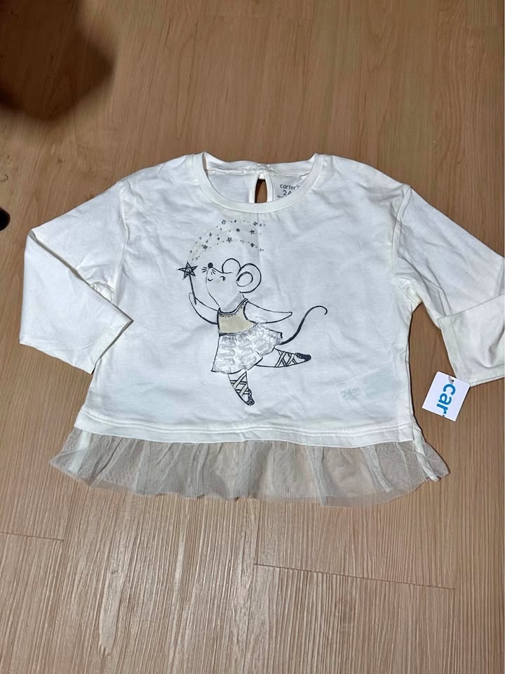 Carter's 24m Ballerina Mouse Tulle Top