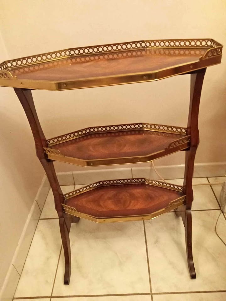Vintage 3 Tier Accent Table - Theodore Alexander