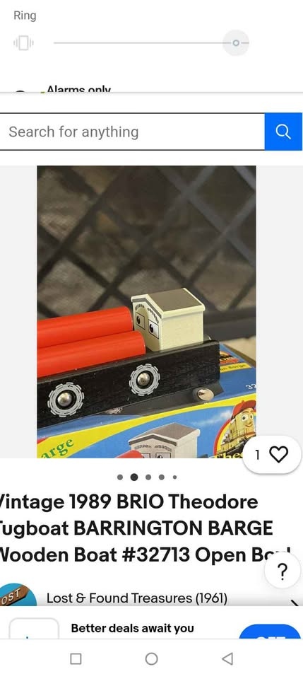 BRIO Theodore Tugboat Barrington Barge Vintage - photo 4