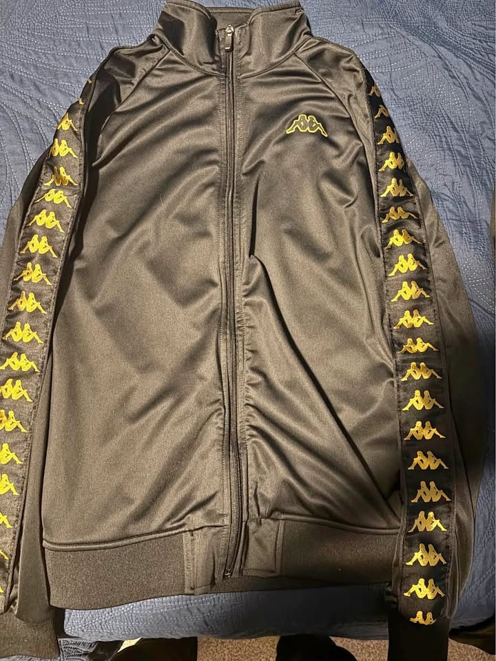 Black and Gold Kappa Jacket and Pants