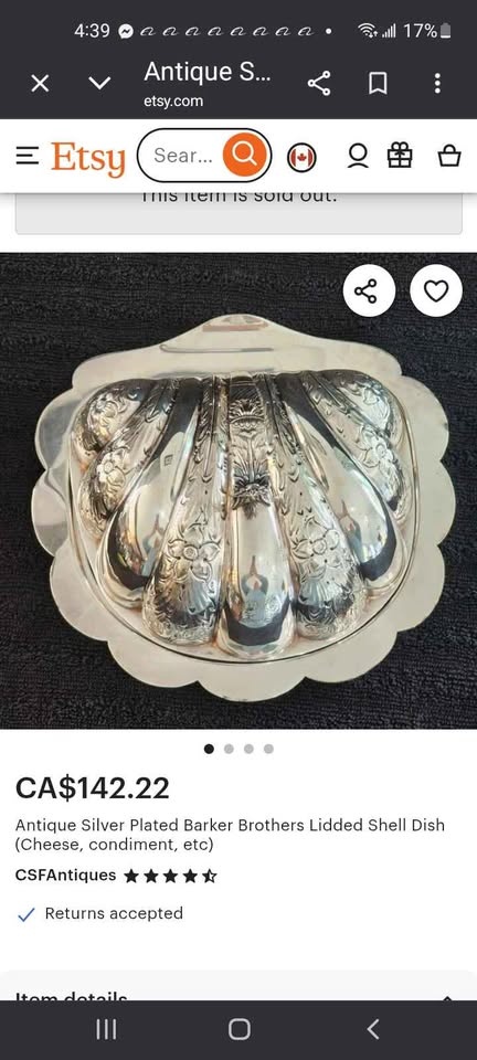 Antique Shell Dish from Barker Bros - photo 3