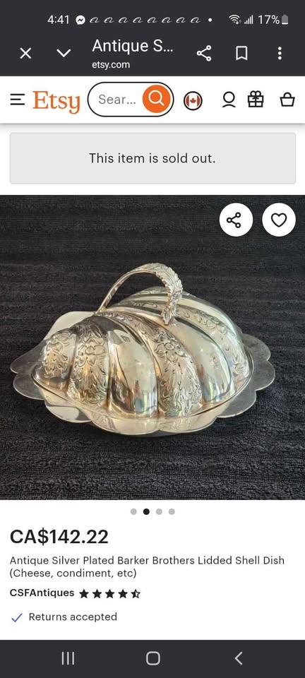 Antique Shell Dish from Barker Bros - photo 4