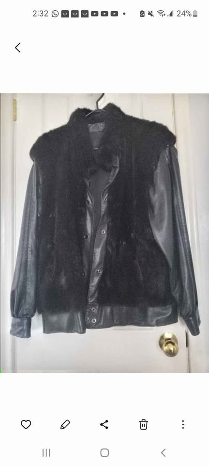 Leather Faux Fur Jacket/Vest - photo 2