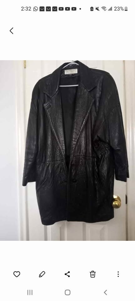 Leather Blazer Coat for Women