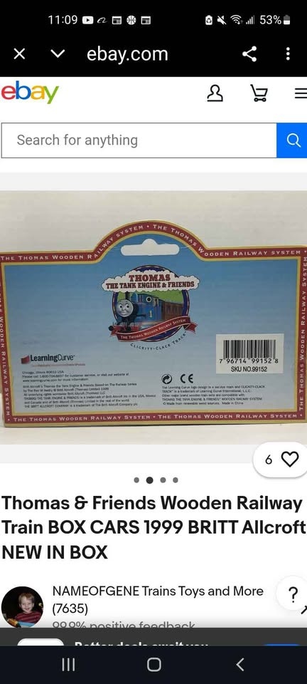 Thomas The Tank Engine & Friends Wooden Railway Box Cars LC99152 - photo 2