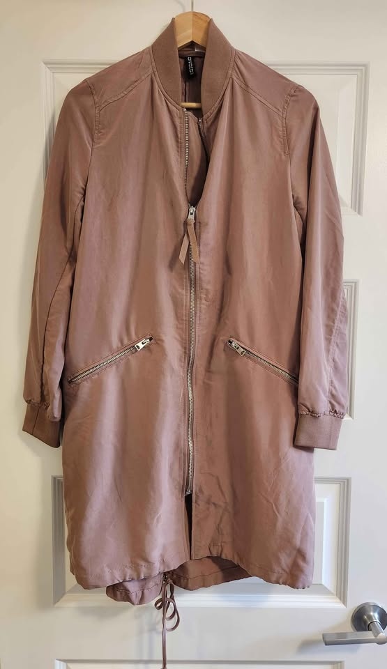 H & M Long Bomber Jacket – Size Small - photo 2