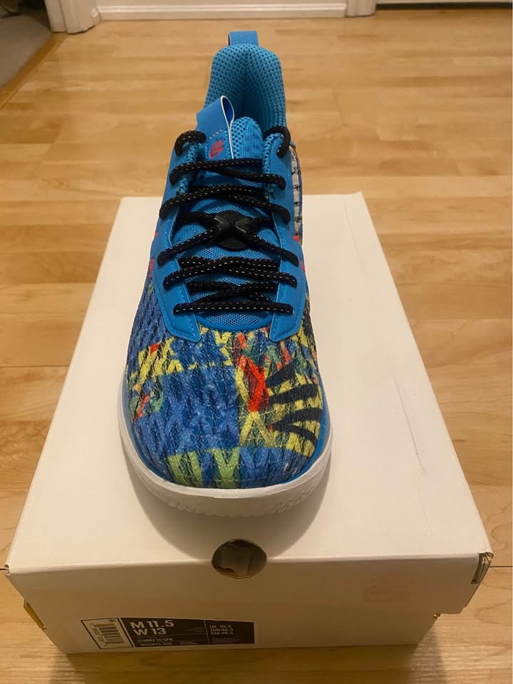 Under Armour Curry 10 SPK Blue M 11.5 W 13 Basketball Shoes - photo 3