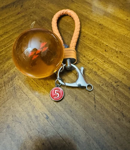 5 stars Dragon Ball crystal Acrylic keychain - photo 2