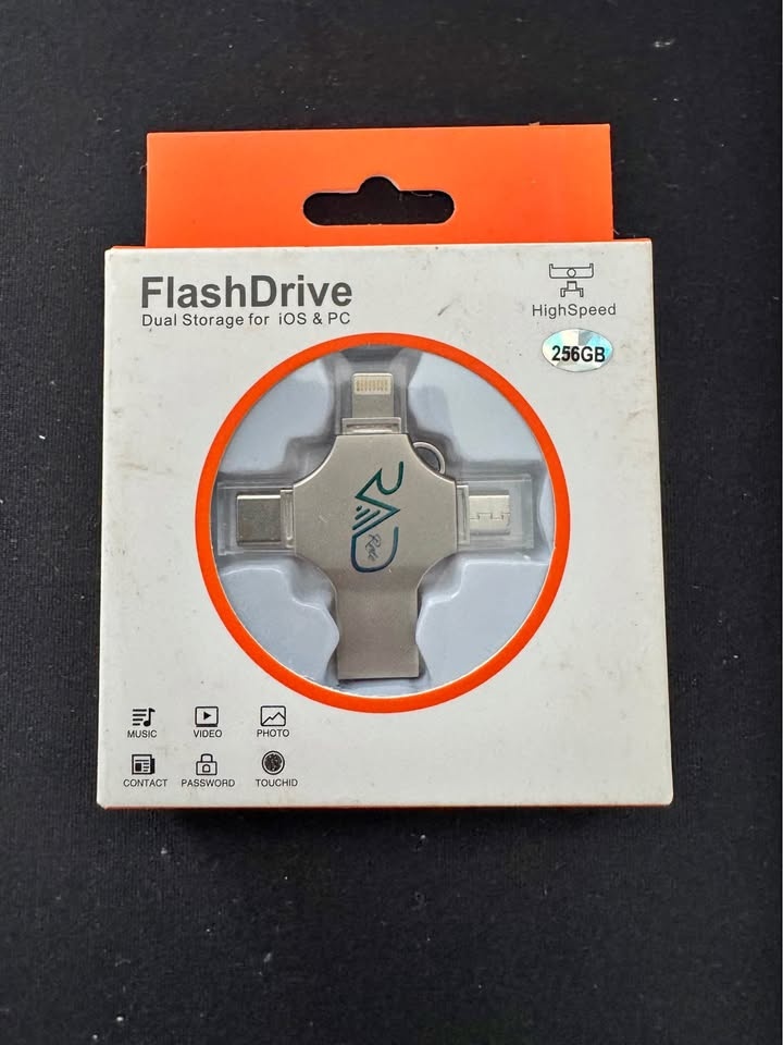FlashDrive 256GB Dual Storage for iOS & PC