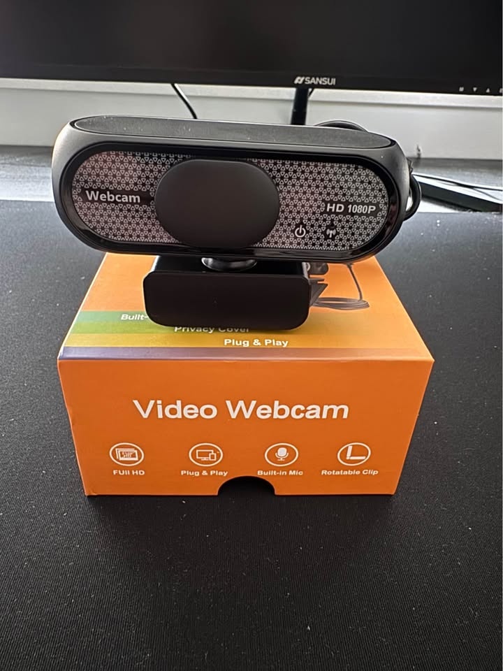 HD 1080P Video Webcam Built-in Mic Privacy Cover - photo 2