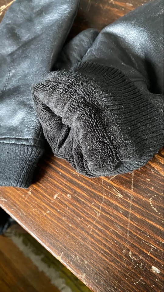 Real leather mittens - fleece lined - photo 3
