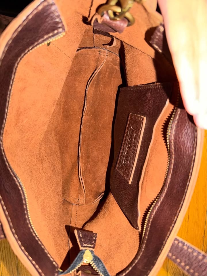 Portland Leather Medium Crossbody Zipper Tote, Tassel & Pouch - photo 3