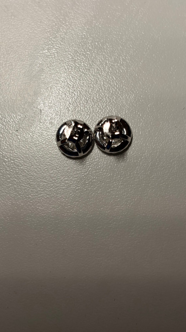 2Ct Round Cut VVS1/ D Lab Created Stud Earrings 14K White Gold - photo 2