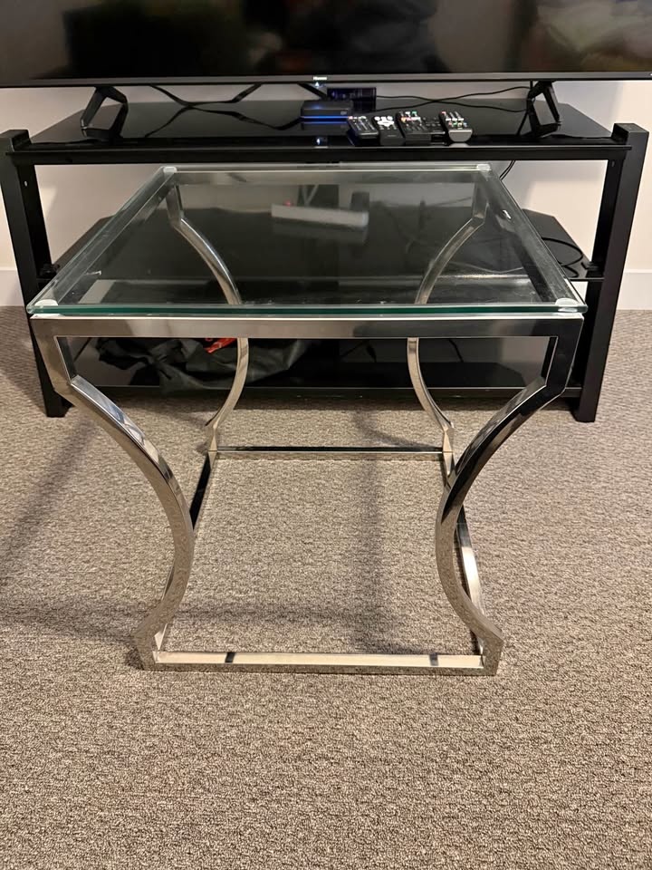Glass End Table