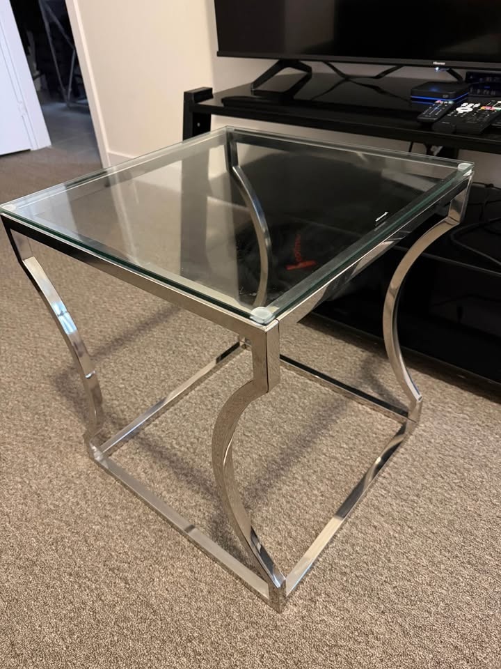 Glass End Table - photo 2