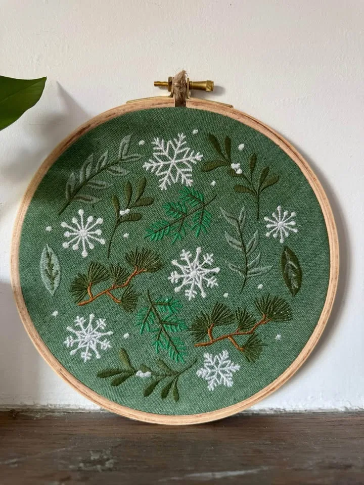 Handmade Mushroom Embroidery Hoop Wall Art – 8.5” image indicator(6)