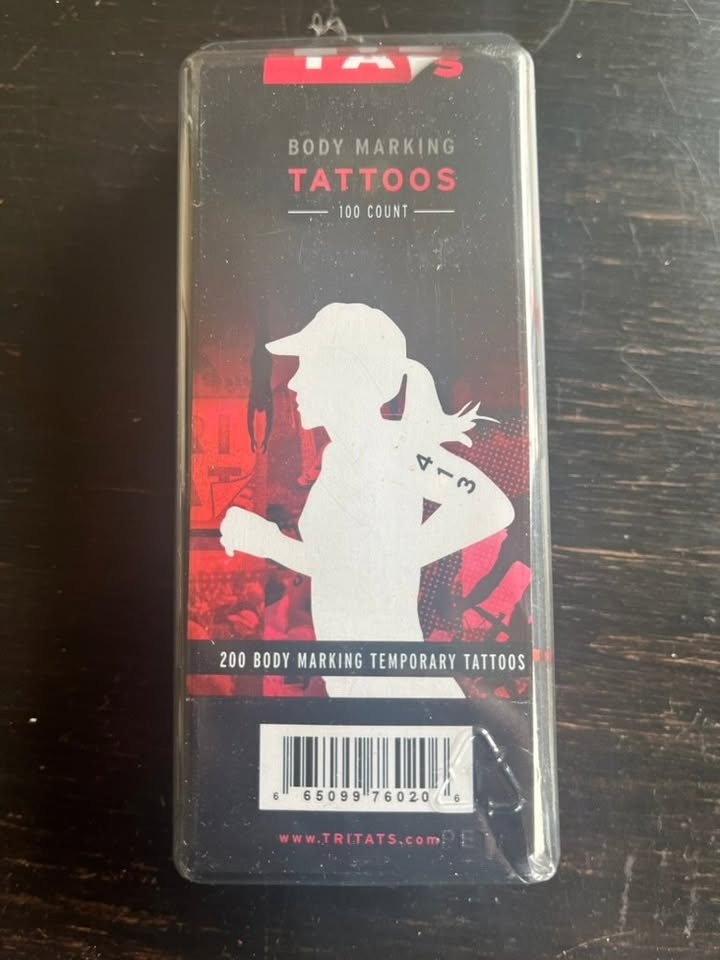 Tritats Race Number Temporary Tattoos - 4 packs - photo 5