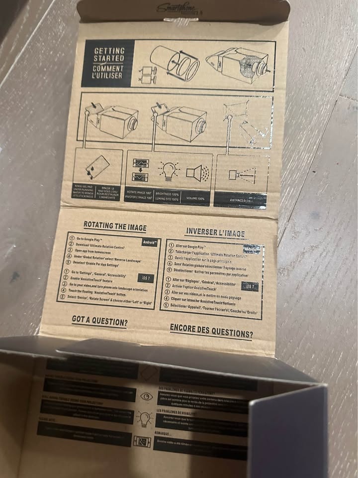 Cardboard Projector Mini DIY Portable Projector - photo 5