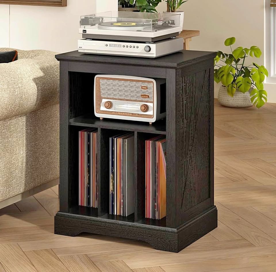 Brand New Record Player Stand / Farmhouse End Table (Amazon Box)