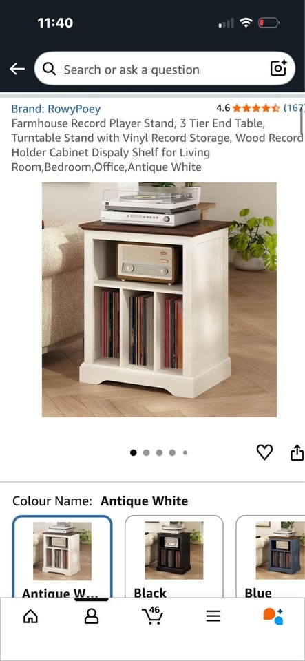 Brand New Record Player Stand / Farmhouse End Table (Amazon Box) - photo 3