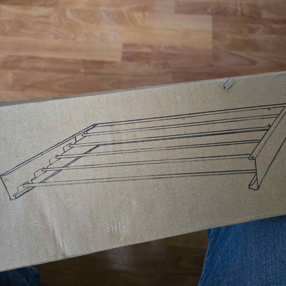 Drying Rack Clothing Collapsible, Towel Rack with Wall Template, - photo 4
