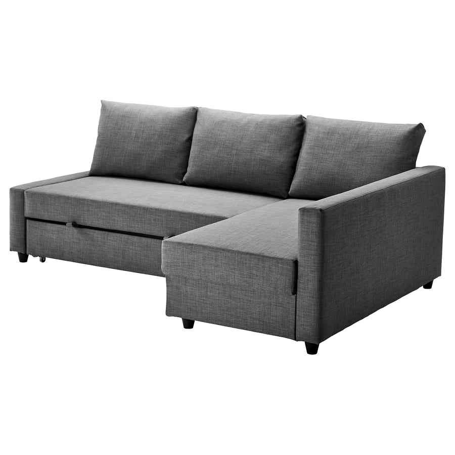 Corner sofa-bed with storage