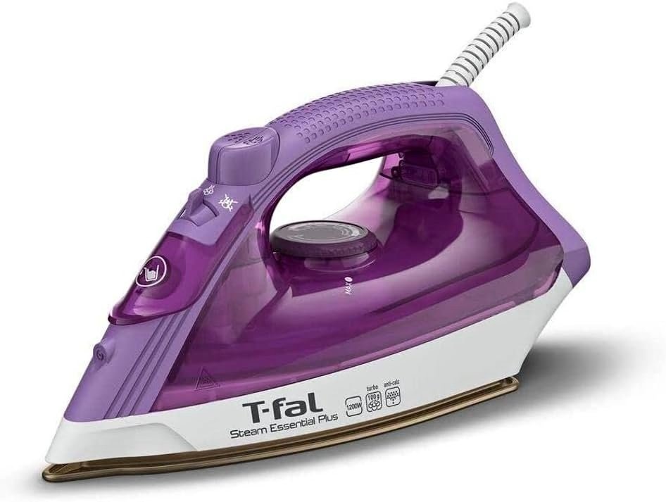 T-fal Steam Essential Plus Steam Iron – 1200W Ceramic Soleplate