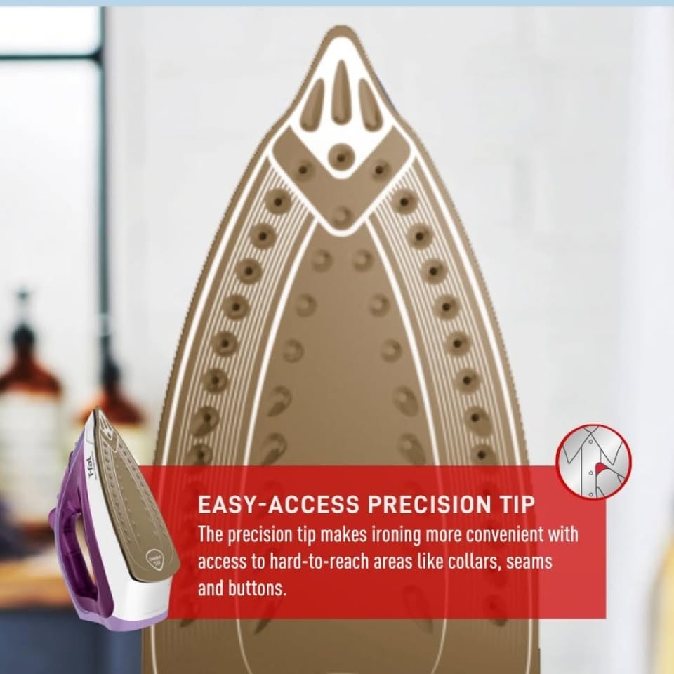 T-fal Steam Essential Plus Steam Iron – 1200W Ceramic Soleplate - photo 3