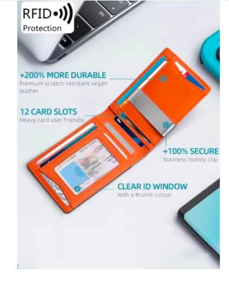 Men's RFID Blocking Wallet - Ultra-Thin, 12 Cards - photo 4
